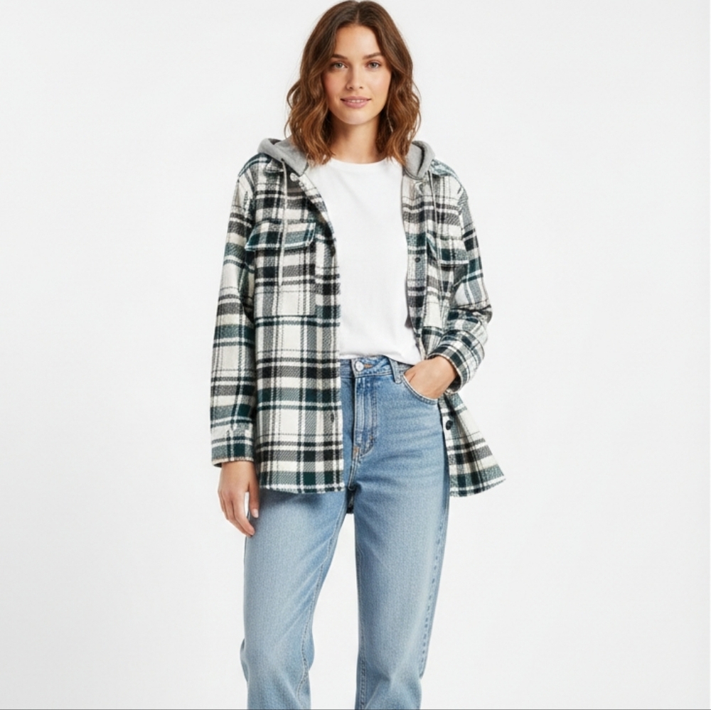 Zara Wool Jacket With Hood